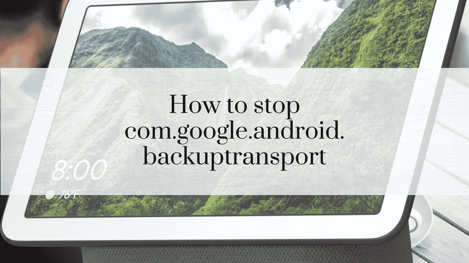 How to stop com.google.android.backuptransport